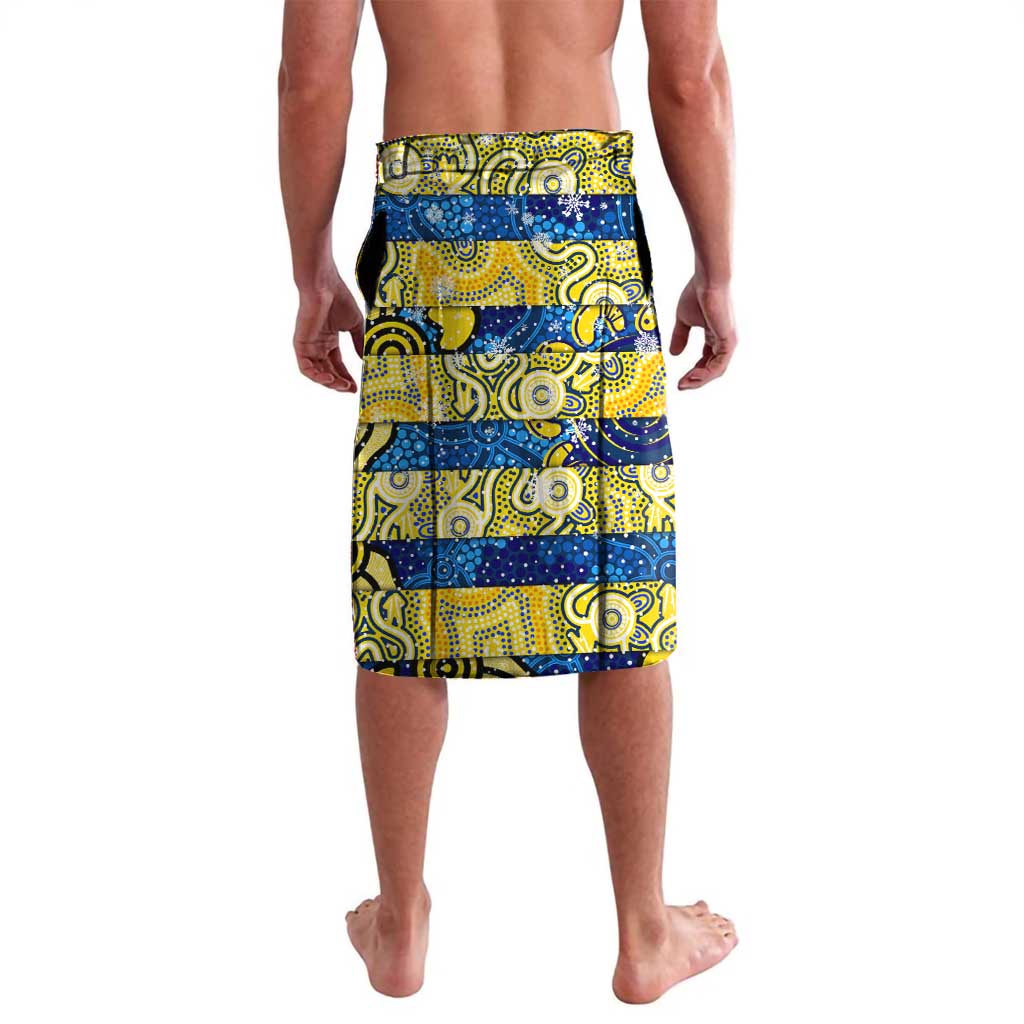 Custom Cowboys Rugby Merry Christmas Lavalava Indigenous Australian Art