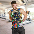 Custom Cowboys Rugby Merry Christmas Men Tank Top Indigenous Australian Art