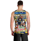 Custom Cowboys Rugby Merry Christmas Men Tank Top Indigenous Australian Art