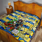 Cowboys Rugby Merry Christmas Quilt Indigenous Australian Art