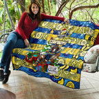 Cowboys Rugby Merry Christmas Quilt Indigenous Australian Art