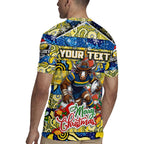 Custom Cowboys Rugby Merry Christmas Rugby Jersey Indigenous Australian Art