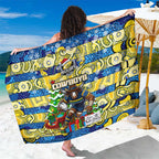 Cowboys Rugby Merry Christmas Sarong Indigenous Australian Art