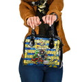 Cowboys Rugby Merry Christmas Shoulder Handbag Indigenous Australian Art
