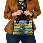 Cowboys Rugby Merry Christmas Shoulder Handbag Indigenous Australian Art