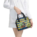 Cowboys Rugby Merry Christmas Shoulder Handbag Indigenous Australian Art