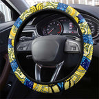 Cowboys Rugby Merry Christmas Steering Wheel Cover Indigenous Australian Art