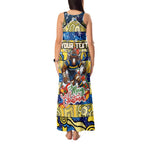 Custom Cowboys Rugby Merry Christmas Tank Maxi Dress Indigenous Australian Art