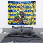 Cowboys Rugby Merry Christmas Tapestry Indigenous Australian Art
