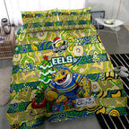 Eels Rugby Merry Christmas Bedding Set Indigenous Australian Art