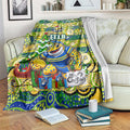 Eels Rugby Merry Christmas Blanket Indigenous Australian Art