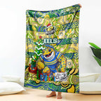 Eels Rugby Merry Christmas Blanket Indigenous Australian Art