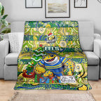 Eels Rugby Merry Christmas Blanket Indigenous Australian Art