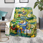 Eels Rugby Merry Christmas Blanket Indigenous Australian Art