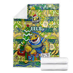 Eels Rugby Merry Christmas Blanket Indigenous Australian Art