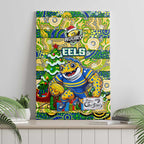 Eels Rugby Merry Christmas Canvas Wall Art Indigenous Australian Art
