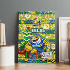 Eels Rugby Merry Christmas Canvas Wall Art Indigenous Australian Art