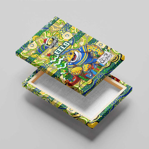Eels Rugby Merry Christmas Canvas Wall Art Indigenous Australian Art