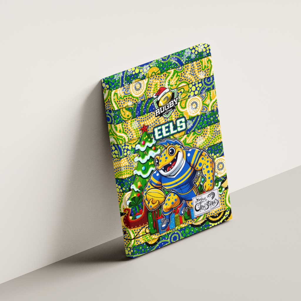 Eels Rugby Merry Christmas Canvas Wall Art Indigenous Australian Art