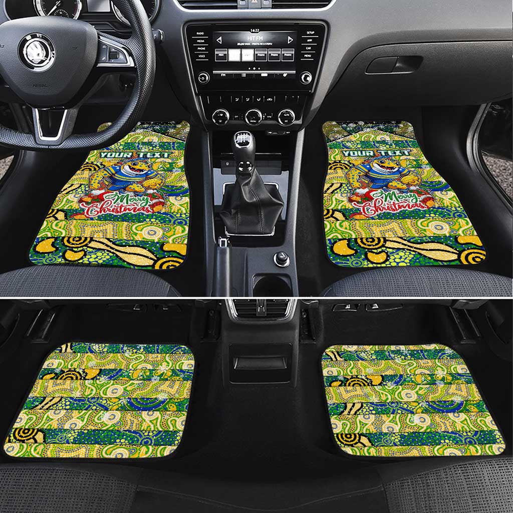 Eels Rugby Merry Christmas Car Mats Indigenous Australian Art