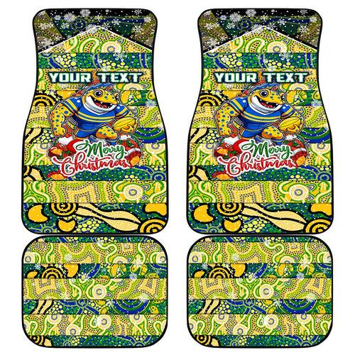 Eels Rugby Merry Christmas Car Mats Indigenous Australian Art