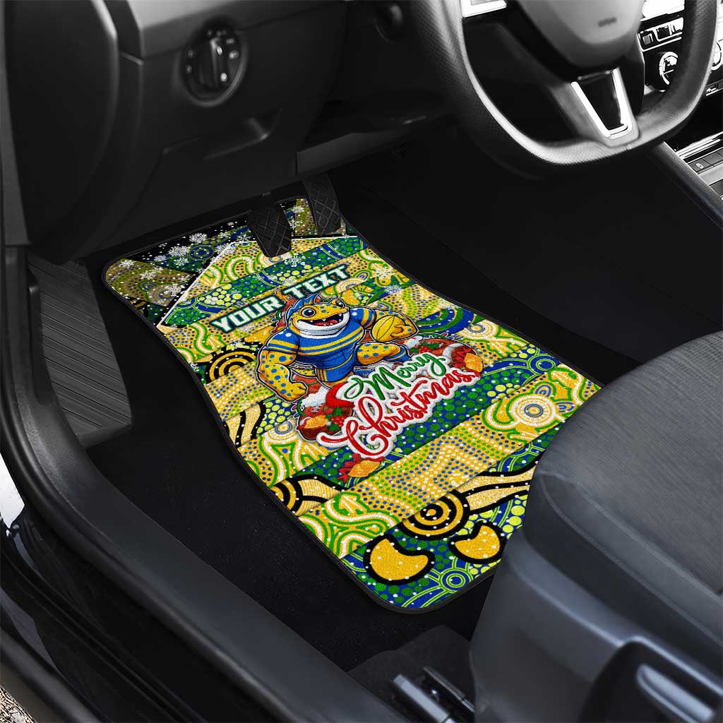Eels Rugby Merry Christmas Car Mats Indigenous Australian Art