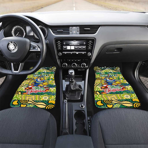 Eels Rugby Merry Christmas Car Mats Indigenous Australian Art