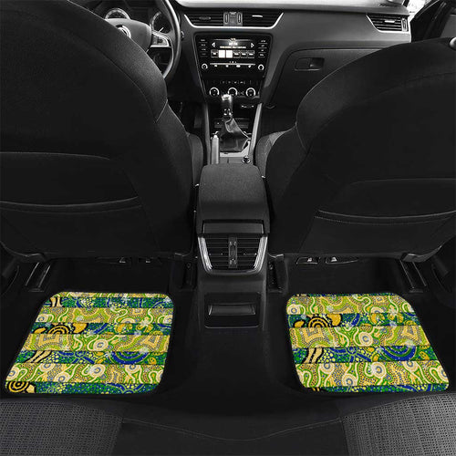 Eels Rugby Merry Christmas Car Mats Indigenous Australian Art