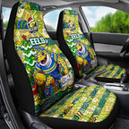 Eels Rugby Merry Christmas Car Seat Cover Indigenous Australian Art