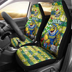 Eels Rugby Merry Christmas Car Seat Cover Indigenous Australian Art