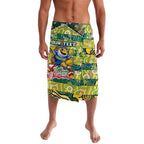 Custom Eels Rugby Merry Christmas Lavalava Indigenous Australian Art