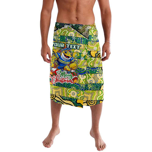 Custom Eels Rugby Merry Christmas Lavalava Indigenous Australian Art