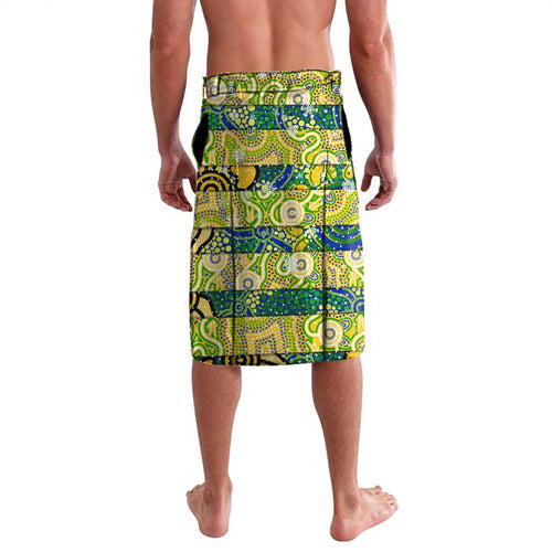 Custom Eels Rugby Merry Christmas Lavalava Indigenous Australian Art