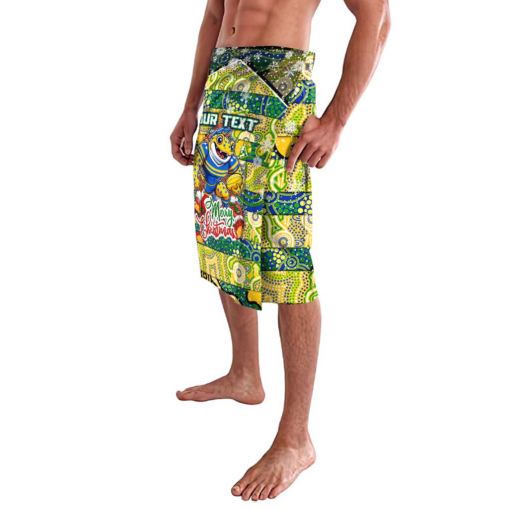 Custom Eels Rugby Merry Christmas Lavalava Indigenous Australian Art