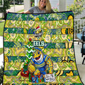 Eels Rugby Merry Christmas Quilt Indigenous Australian Art