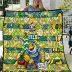 Eels Rugby Merry Christmas Quilt Indigenous Australian Art