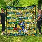 Eels Rugby Merry Christmas Quilt Indigenous Australian Art