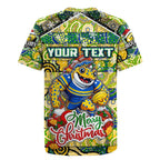 Custom Eels Rugby Merry Christmas Rugby Jersey Indigenous Australian Art