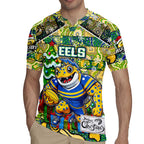 Custom Eels Rugby Merry Christmas Rugby Jersey Indigenous Australian Art