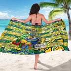 Eels Rugby Merry Christmas Sarong Indigenous Australian Art