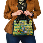 Eels Rugby Merry Christmas Shoulder Handbag Indigenous Australian Art