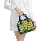 Eels Rugby Merry Christmas Shoulder Handbag Indigenous Australian Art