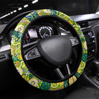 Eels Rugby Merry Christmas Steering Wheel Cover Indigenous Australian Art