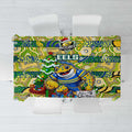 Eels Rugby Merry Christmas Tablecloth Indigenous Australian Art