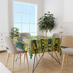 Eels Rugby Merry Christmas Tablecloth Indigenous Australian Art