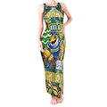 Custom Eels Rugby Merry Christmas Tank Maxi Dress Indigenous Australian Art