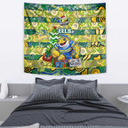Eels Rugby Merry Christmas Tapestry Indigenous Australian Art