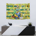 Eels Rugby Merry Christmas Tapestry Indigenous Australian Art