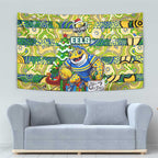 Eels Rugby Merry Christmas Tapestry Indigenous Australian Art