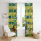Eels Rugby Merry Christmas Window Curtain Indigenous Australian Art